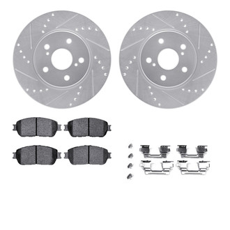 R1 Concepts® - eLINE Series Drilled and Slotted Brake Kit with Performance Off-Road/Tow Brake Pads