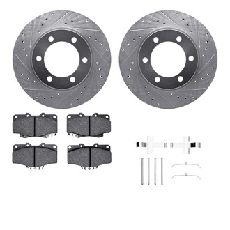 R1 Concepts® - Drilled and Slotted Brake Kit with Performance Off-Road/Tow Brake Pads