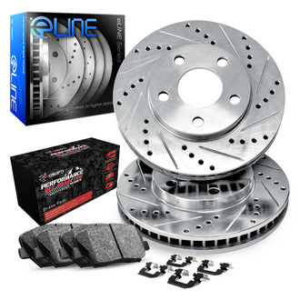 R1 Concepts® - Drilled and Slotted Brake Kit with Performance Off-Road/Tow Brake Pads