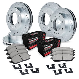 R1 Concepts® - Drilled and Slotted Brake Kit with Performance Off-Road/Tow Brake Pads