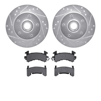 R1 Concepts® - Drilled and Slotted Front Brake Kit with Performance Off-Road/Tow Brake Pads