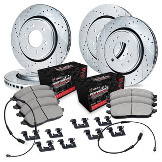 R1 Concepts® - Drilled and Slotted Brake Kit with Performance Off-Road/Tow Brake Pads