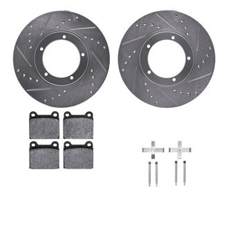 R1 Concepts® - eLINE Series Drilled and Slotted Brake Kit with Ceramic Pads