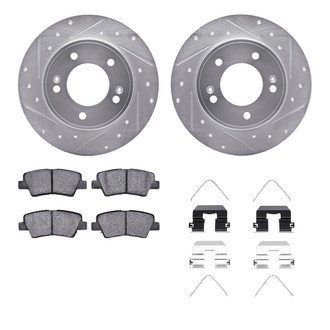 R1 Concepts® - eLINE Series Drilled and Slotted Brake Kit with Ceramic Pads