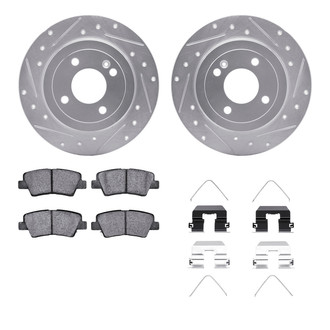 R1 Concepts® - eLINE Series Drilled and Slotted Brake Kit with Ceramic Pads