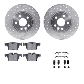 R1 Concepts® - eLINE Series Drilled and Slotted Brake Kit with Ceramic Pads