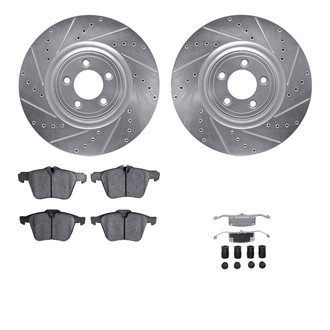 R1 Concepts® - eLINE Series Drilled and Slotted Brake Kit with Ceramic Pads