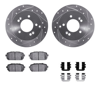 R1 Concepts® - eLINE Series Drilled and Slotted Brake Kit with Ceramic Pads