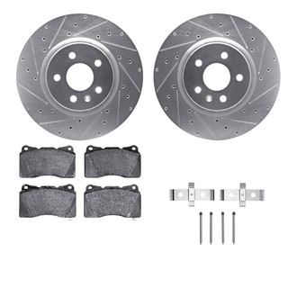 R1 Concepts® - eLINE Series Drilled and Slotted Brake Kit with Ceramic Pads