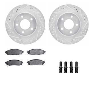 R1 Concepts® - eLINE Series Drilled and Slotted Brake Kit with Ceramic Pads