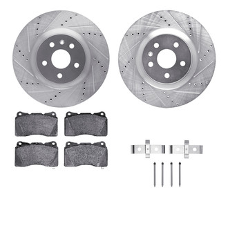 R1 Concepts® - eLINE Series Drilled and Slotted Brake Kit with Ceramic Pads