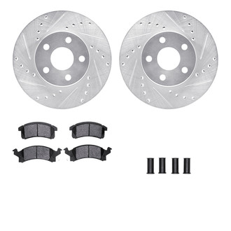 R1 Concepts® - eLINE Series Drilled and Slotted Brake Kit with Ceramic Pads