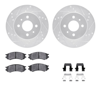 R1 Concepts® - eLINE Series Drilled and Slotted Brake Kit with Ceramic Pads