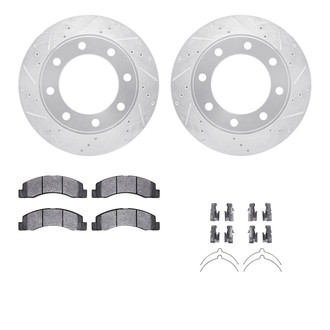R1 Concepts® - Drilled and Slotted Front Brake Kit with Ceramic Pads