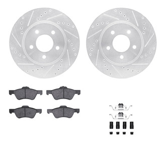 R1 Concepts® - eLINE Series Drilled and Slotted Brake Kit with Ceramic Pads