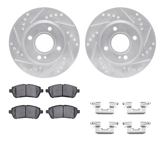R1 Concepts® - eLINE Series Drilled and Slotted Brake Kit with Ceramic Pads