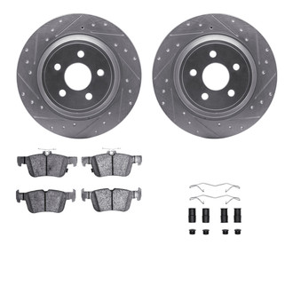 R1 Concepts® - eLINE Series Drilled and Slotted Brake Kit with Ceramic Pads