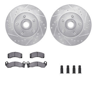 R1 Concepts® - eLINE Series Drilled and Slotted Front Brake Kit with Ceramic Pads