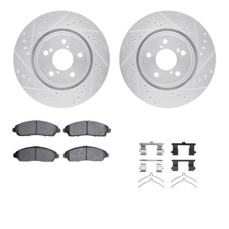 R1 Concepts® - Drilled and Slotted Brake Kit with Ceramic Pads