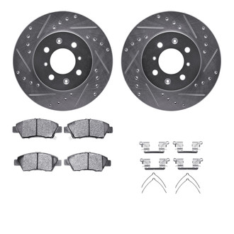 R1 Concepts® - eLINE Series Drilled and Slotted Brake Kit with Ceramic Pads