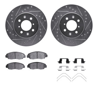 R1 Concepts® - eLINE Series Drilled and Slotted Brake Kit with Ceramic Pads