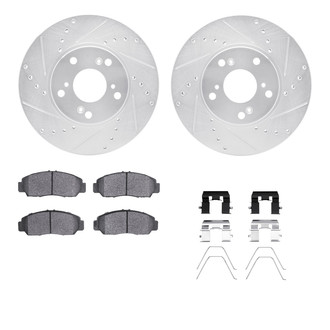 R1 Concepts® - eLINE Series Drilled and Slotted Brake Kit with Ceramic Pads