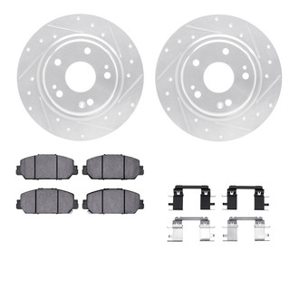 R1 Concepts® - eLINE Series Drilled and Slotted Brake Kit with Ceramic Pads