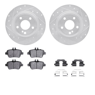 R1 Concepts® - eLINE Series Drilled and Slotted Brake Kit with Ceramic Pads