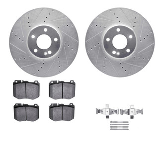 R1 Concepts® - eLINE Series Drilled and Slotted Brake Kit with Ceramic Pads