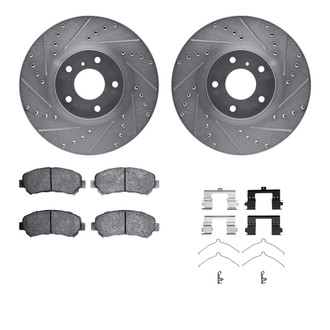 R1 Concepts® - eLINE Series Drilled and Slotted Front Brake Kit with Ceramic Pads