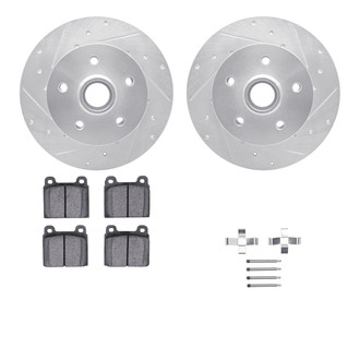 R1 Concepts® - eLINE Series Drilled and Slotted Brake Kit with Ceramic Pads