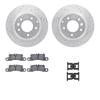 R1 Concepts® - eLINE Series Drilled and Slotted Brake Kit with Ceramic Pads