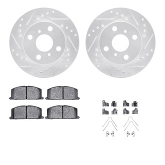 R1 Concepts® - eLINE Series Drilled and Slotted Brake Kit with Ceramic Pads