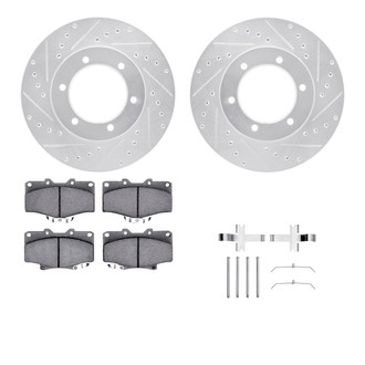 R1 Concepts® - eLINE Series Drilled and Slotted Brake Kit with Ceramic Pads