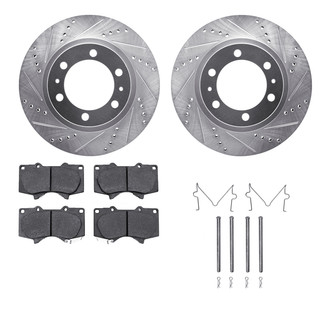 R1 Concepts® - eLINE Series Drilled and Slotted Brake Kit with Ceramic Pads