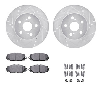 R1 Concepts® - eLINE Series Drilled and Slotted Brake Kit with Ceramic Pads