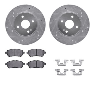 R1 Concepts® - eLINE Series Drilled and Slotted Brake Kit with Ceramic Pads