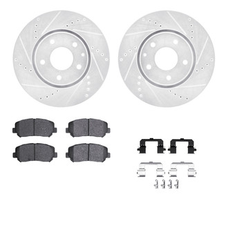 R1 Concepts® - eLINE Series Drilled and Slotted Brake Kit with Ceramic Pads