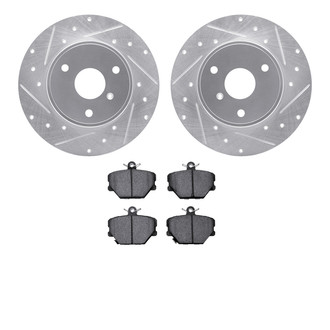 R1 Concepts® - eLINE Series Drilled and Slotted Front Brake Kit with Ceramic Pads