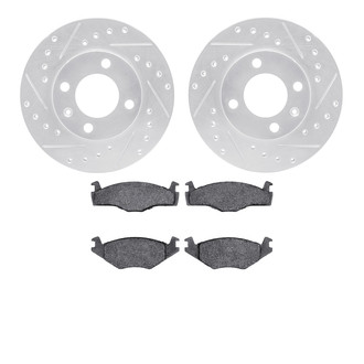 R1 Concepts® - eLINE Series Drilled and Slotted Brake Kit with Ceramic Pads