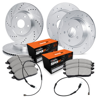 R1 Concepts® - Drilled and Slotted Brake Kit with Super Duty Pads
