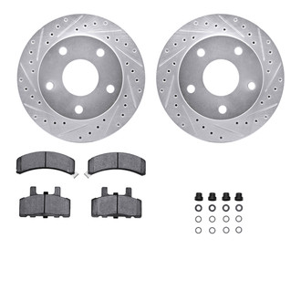 R1 Concepts® - Drilled and Slotted Front Brake Kit with Super Duty Pads