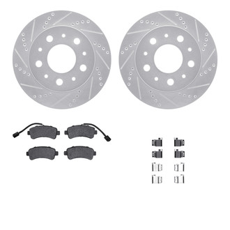 R1 Concepts® - Drilled and Slotted Rear Brake Kit with Super Duty Pads