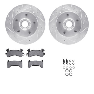 R1 Concepts® - Drilled and Slotted Front Brake Kit with Super Duty Pads