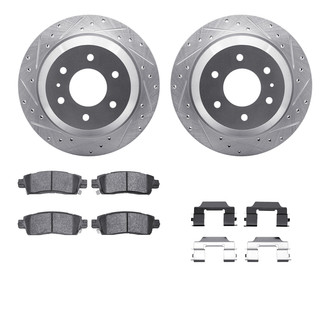 R1 Concepts® - Drilled and Slotted Brake Kit with Super Duty Pads