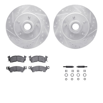 R1 Concepts® - Drilled and Slotted Front Brake Kit with Super Duty Pads