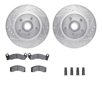 R1 Concepts® - Drilled and Slotted Front Brake Kit with Super Duty Pads