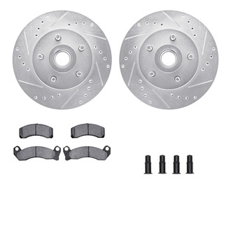 R1 Concepts® - Drilled and Slotted Front Brake Kit with Super Duty Pads