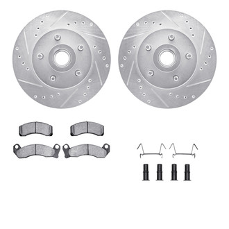 R1 Concepts® - Drilled and Slotted Front Brake Kit with Super Duty Pads