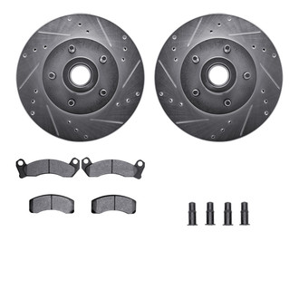 R1 Concepts® - Drilled and Slotted Front Brake Kit with Super Duty Pads